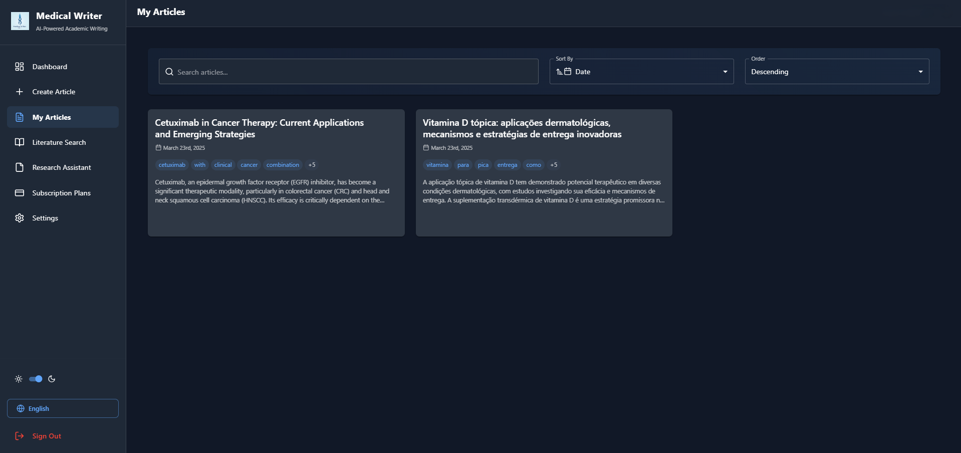Content Editor Interface